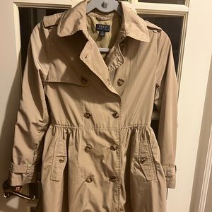 Girls Ralph Lauren spring double breasted spring/rain jacket.